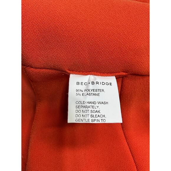 Bec + Bridge Orange Poly Clover Crop Top Size 4 - NWT - Picture 5 of 5